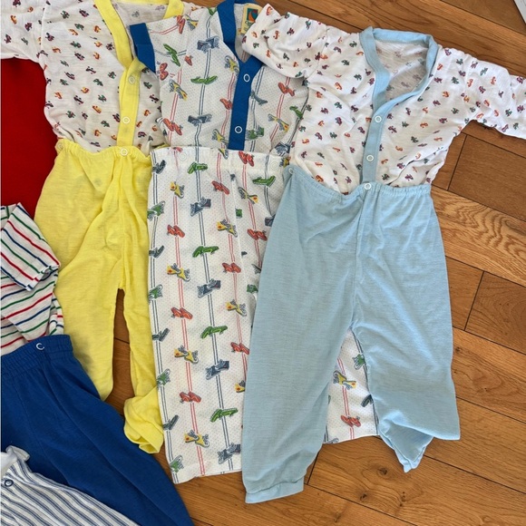 6 pc Vintage 1980’s 2pc snap Pajama sets size 2t - Picture 3 of 7